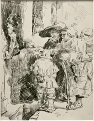 Les mendiants à la porte