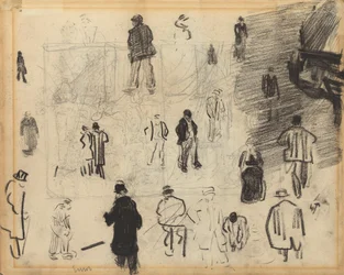 Recto : brouette et figures