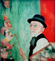 Autoportrait avec masques. 1936