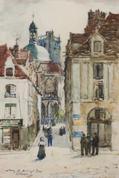 Dieppe, Rue Notre Dame, depuis le quai