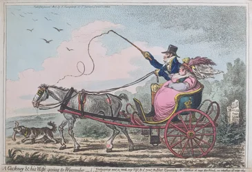 Un Cockney et sa femme allant à Wycombe, publié par Hannah Humphrey en 1805