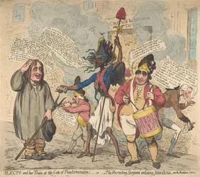 Alecto et son train, à la porte de Pandaemonium : ou le sergent recruteur, 4 juillet 1791