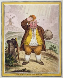 Temps affreusement chaud, publié par Hannah Humphrey en 1808