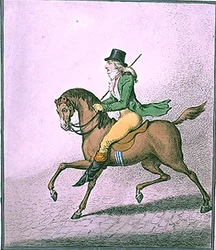 Comment monter avec élégance dans les rues, publié par Hannah Humphrey en 1800