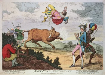John Bull Triomphant, publié par William Humphrey, 4 janvier 1780