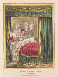 Matines au Collège D-wn-ng, Cambridge, pub. 1810