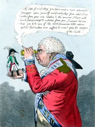 Napoléon et le roi George III en Gulliver et le roi de Brobdingnag, juillet 1803