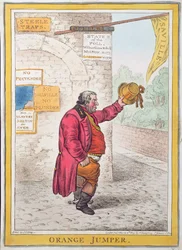 Le Pull orange, publié par Hannah Humphrey en 1809 (eau-forte coloriée à la main)