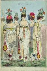 Dames parisiennes en robes d