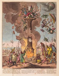 Siège de la colonne de Pompée, la science au pilori, publié en 1799
