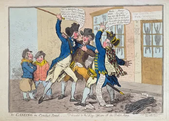 La Canne à Conduit Street, publié par Hannah Humphrey en 1796