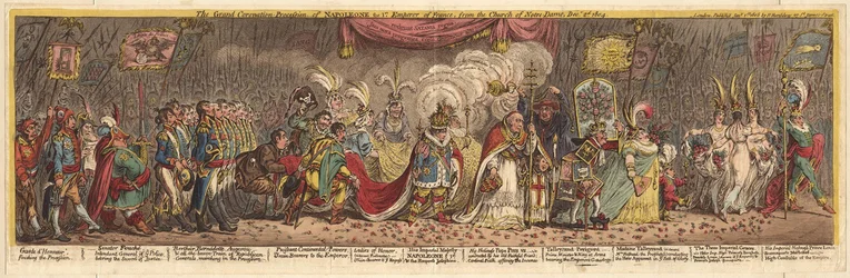 Le grand cortège de couronnement de Napoléon Ier empereur de France, depuis l