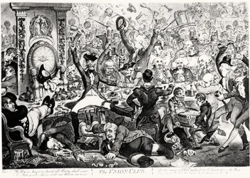 Le Union Club, 1801 (gravure en couleur)