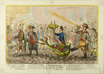 Procession triomphale de Little-Paul-The Taylor sur sa nouvelle oie