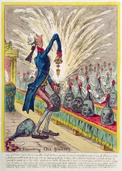 Débouchage du vieux Sherry, publié par Hannah Humphrey en 1805