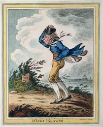 Temps venteux, publié par Hannah Humphrey en 1808