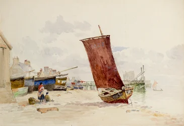 Vue de la jetée en bois à Broughty Ferry