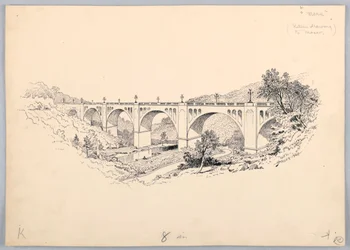 Un pont, design pour le dîner du Washington Board of Trade, 13 mai 1908