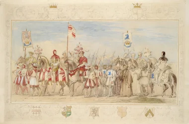 William Earl of Craven, chevalier du Griffin et Henry de la Poer Beresford, marquis de Waterford, chevalier du Dragon, 1839