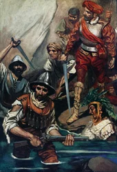 Cortes et ses hommes à la brèche