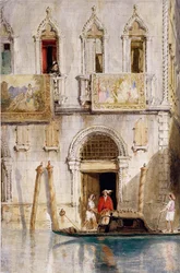 Les marches du Palazzo Foscari, Venise, 1844