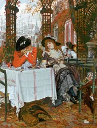 Un déjeuner, vers 1868