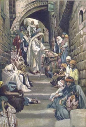 Dans les villages, les malades étaient amenés à lui - La vie de notre Seigneur Jésus-Christ, 1899 par James Tissot