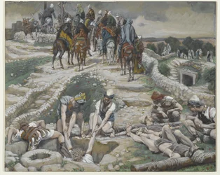 Jésus Sorti de la Citerne, illustration de La Vie de Notre Seigneur Jésus-Christ, 1886-94