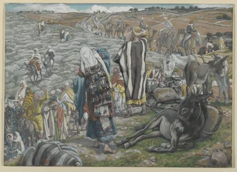 Au retour de Jérusalem, on remarque que Jésus est perdu, illustration de La vie de notre Seigneur Jésus-Christ