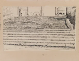 Escalier de la Cour du Haram (illustration de La Vie de Notre Seigneur Jésus-Christ)
