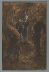 La Fissure dans le Rocher dans la Grotte Sous le Calvaire, illustration de La Vie de Notre Seigneur Jésus-Christ, 1886-94