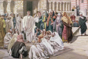 Les Pharisiens questionnent Jésus, illustration pour La Vie du Christ, c.1886-96