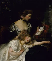 Mère et enfant Lady Shannon et Kitty, vers 1900-1910