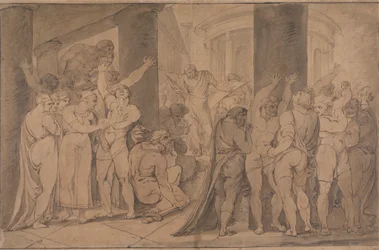 Le corps de Lucrèce exposé aux Romains