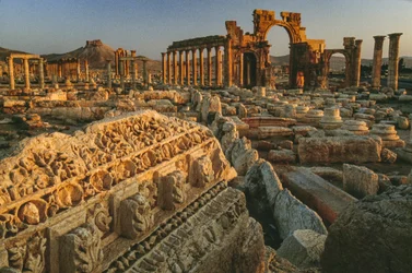 Vue des ruines romaines à Palmyre. PALMYRE, SYRIE.