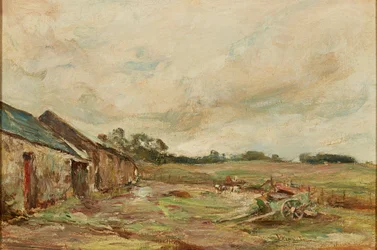 Cour de ferme en été