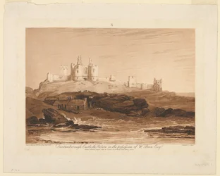 Château de Dunstanburgh, de "Liber Studiorum," partie III