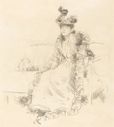 Une dame assise