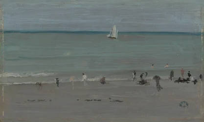 Scène côtière, baigneurs