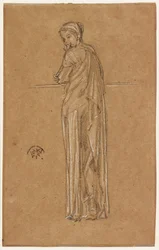 Figure drapée debout