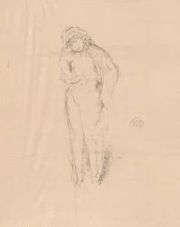 Figure drapée, debout