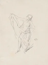 Modèle drapé, danse