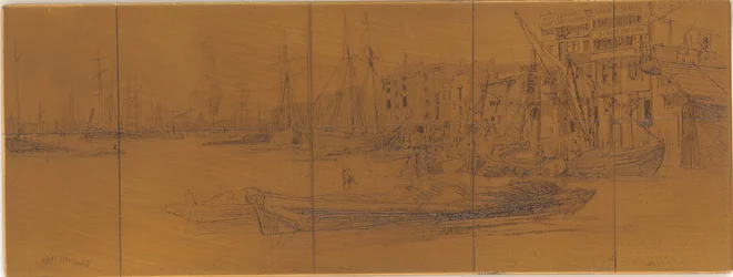 Plaque de gravure : Entrepôts de la Tamise