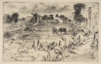 Paysage avec le cheval (Paysage avec des chevaux)