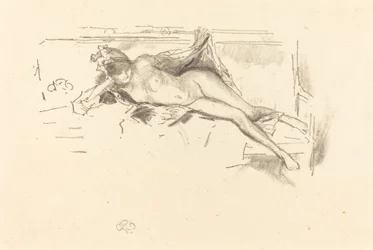 Modèle nu, allongé