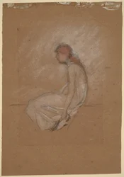 Femme assise aux cheveux roux