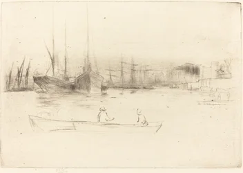 Bateaux à vapeur au large de la tour