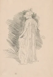 La figure drapée, vue de dos