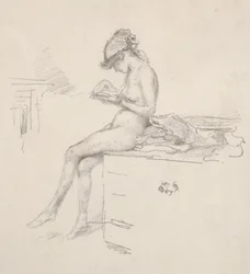 La petite modèle nue qui lit
