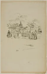 Le Panthéon, depuis la terrasse du jardin du Luxembourg